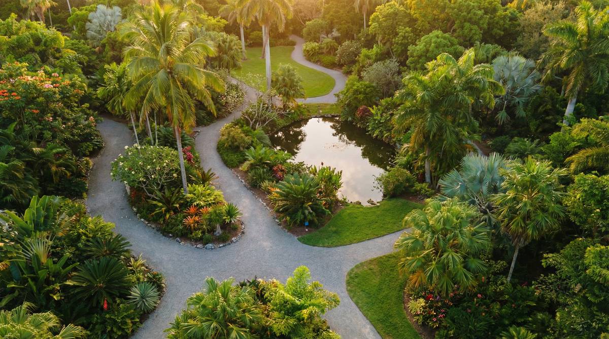 91植物视频：航拍植物园全景视频演示