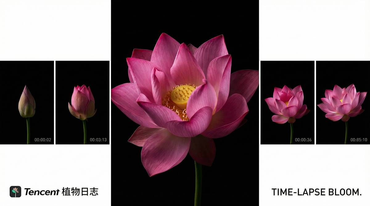 91植物视频：莲花绽放延时摄影视频